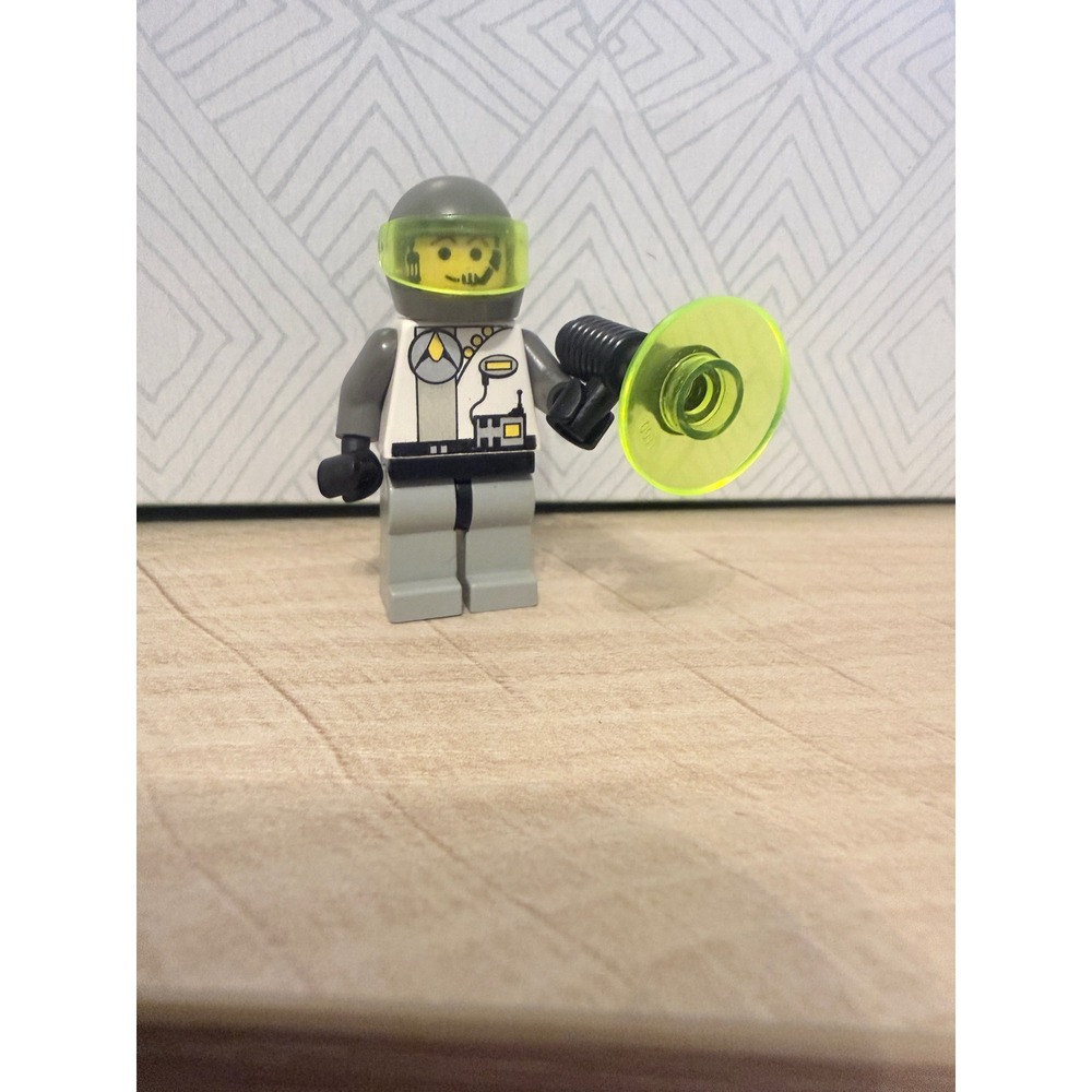 LEGO Space Exploriens Minifigure sp012 Grey White Suit Trans-Neon Green